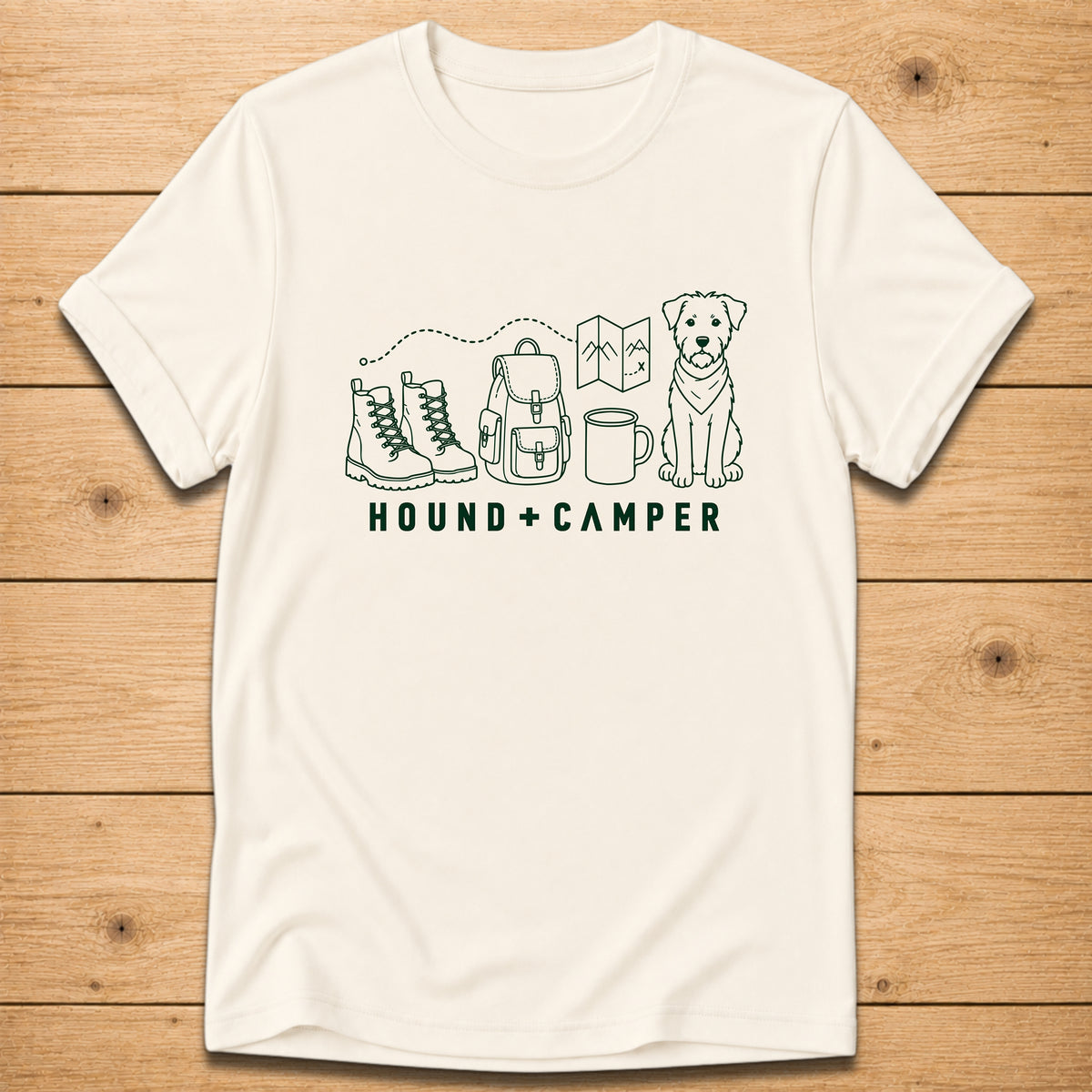 Hound + Camper Hiking Dog T-Shirt