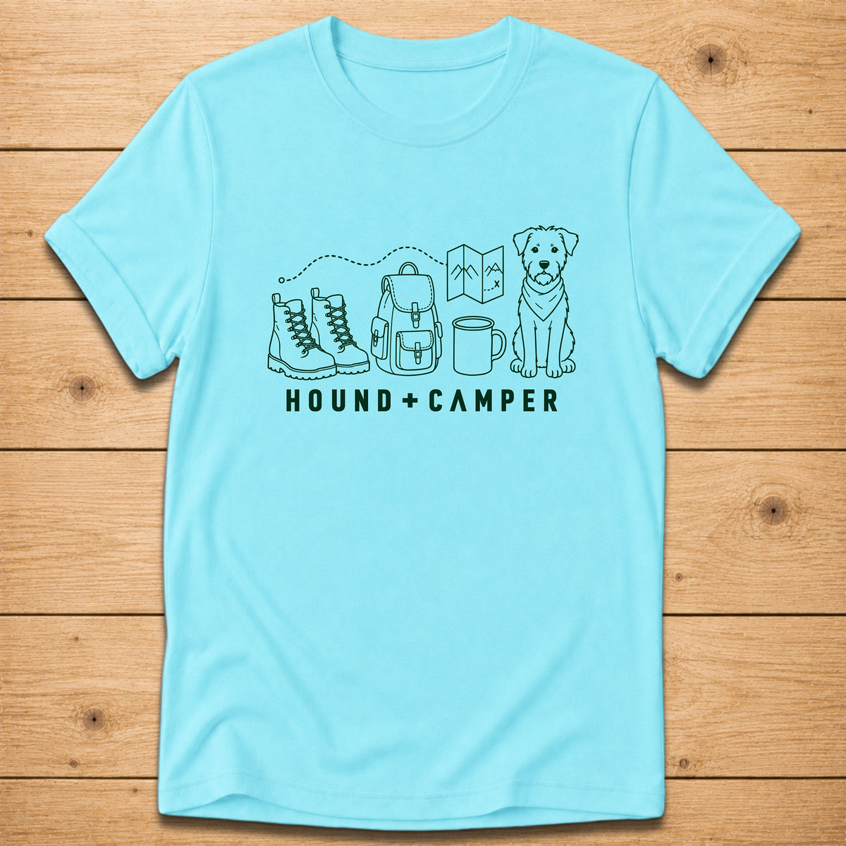 Hound + Camper Hiking Dog T-Shirt