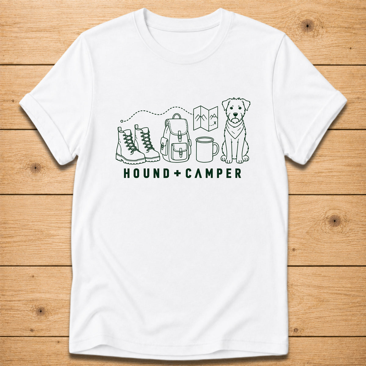 Hound + Camper Hiking Dog T-Shirt